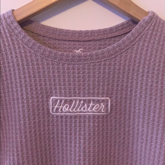Hollister Lavender Knit Crop Tee - Picture 4 of 4